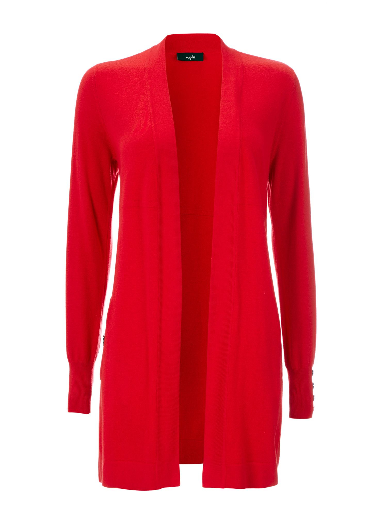 Wallis Button Pocket Cardigan in Red Lyst