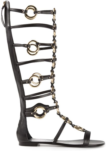 Giuseppe Zanotti Midcalf Gladiator Sandal in Black | Lyst Giuseppe Zanotti Midcalf Gladiator Sandal in Black | Lyst