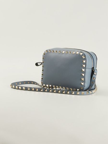 Valentino Rockstud Cross Body Bag in Blue