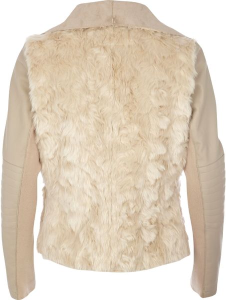river island cream faux leather jacket