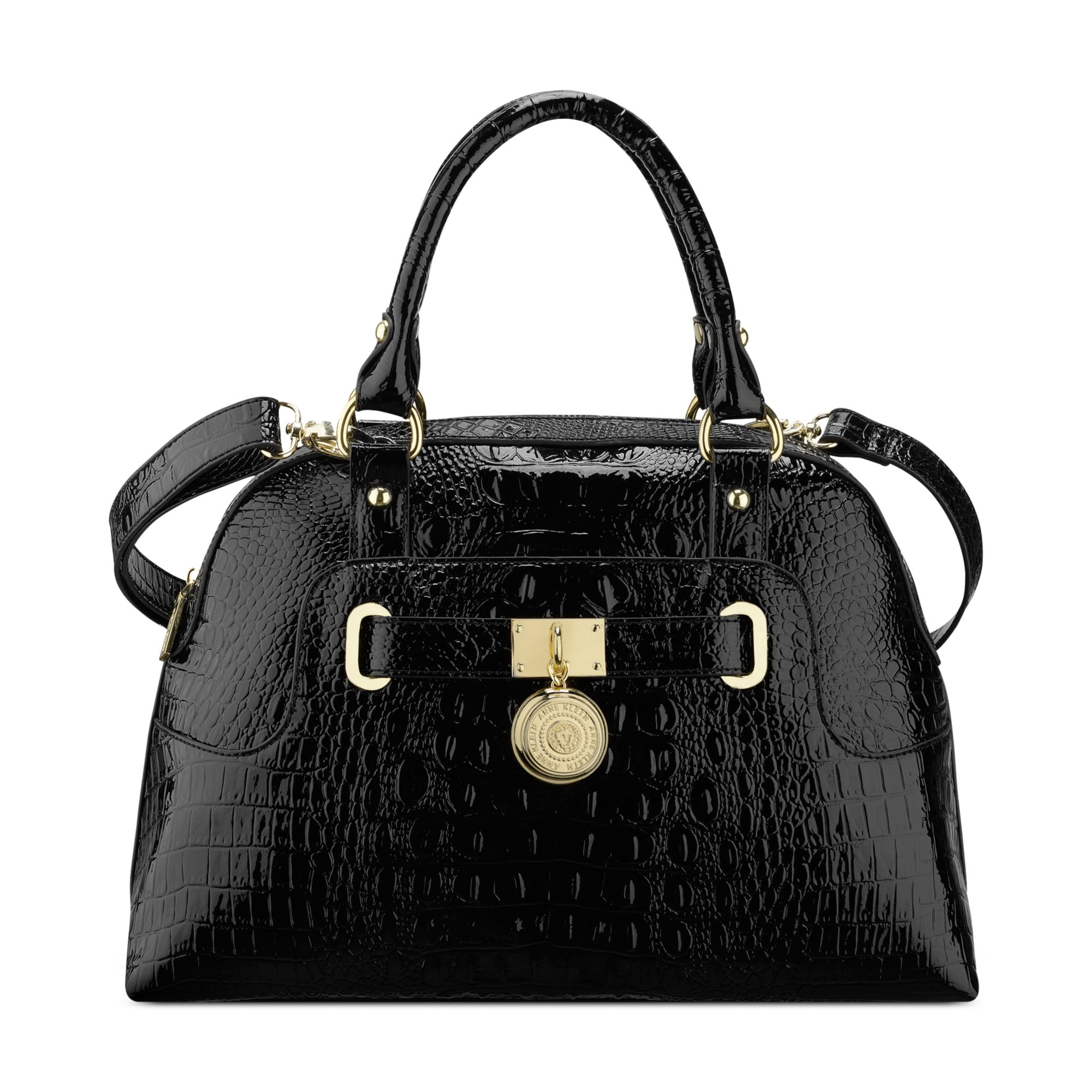 Anne Klein Return To Nature Large Dome Satchel in Black Lyst