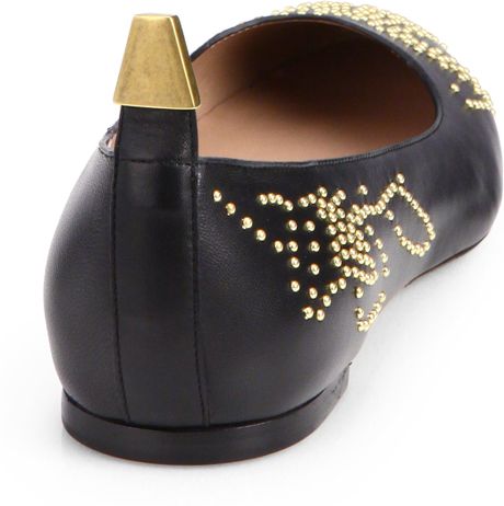 studded ballerina flats