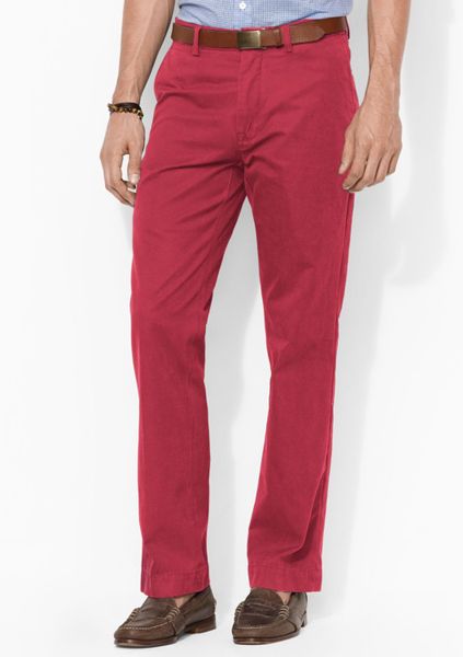 Ralph Lauren Military Chino Pant in Red for Men (Nantucket Red) | Lyst