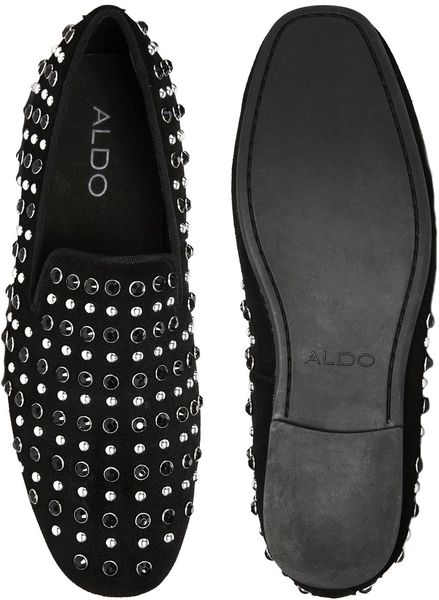 Aldo Montuccio Stud Dress Slippers in Black for Men | Lyst