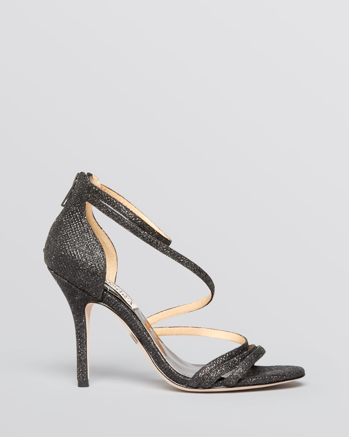 silver open toe sandals