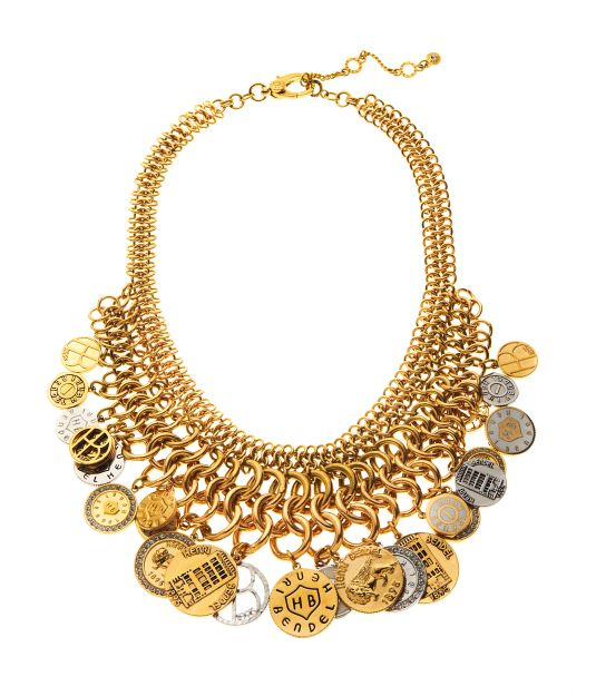 Henri Bendel Bazaar Bib Necklace in Gold Lyst