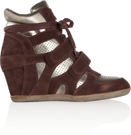 patent leather wedge sneakers