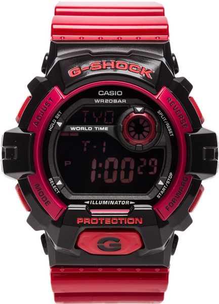 g shock red white