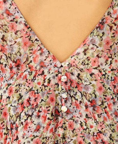 Forever 21 Floral Highlow Dress in Pink (Pink/cream) | Lyst