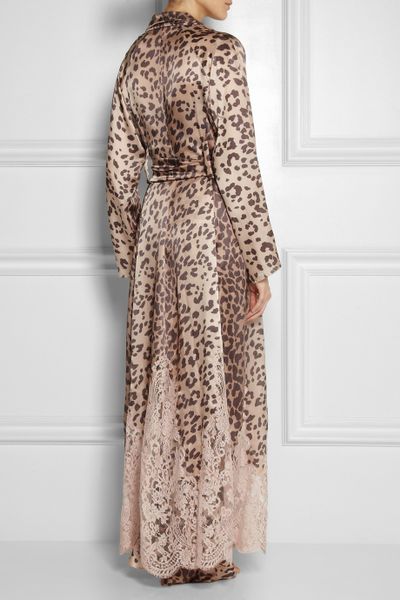 leopard print robe silk