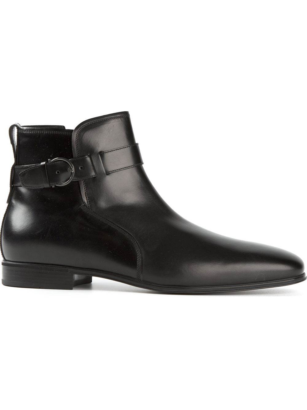 salvatore ferragamo boots mens ferragamo buckled boots in black for lyst salvatore ferragamo boots mens ferragamo buckled boots in black for lyst