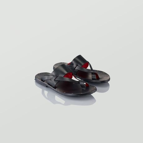 Ralph Lauren Gage Leather Sandal in Black for Men | Lyst