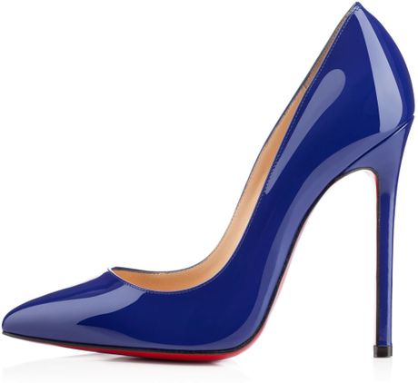 blue satin louboutin
