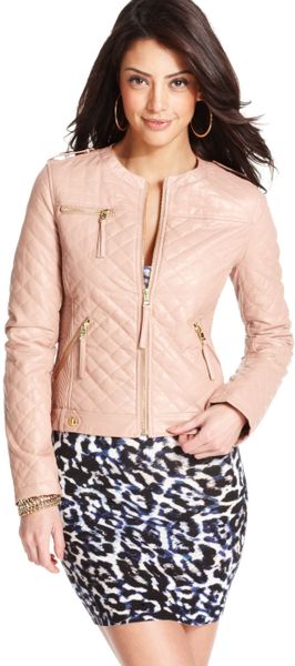 guess pink jacket