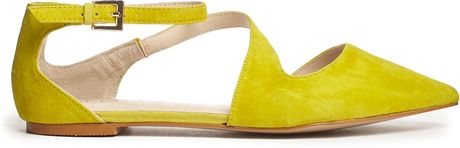 Aldo Flat Pointed Yellow Asymmetric Flat Shoes in Yellow | Lyst