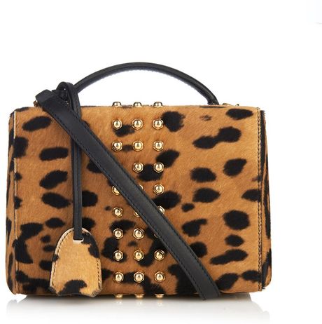 Mark Cross Grace Calf-Hair Cross-Body Bag in Animal (LEOPARD)