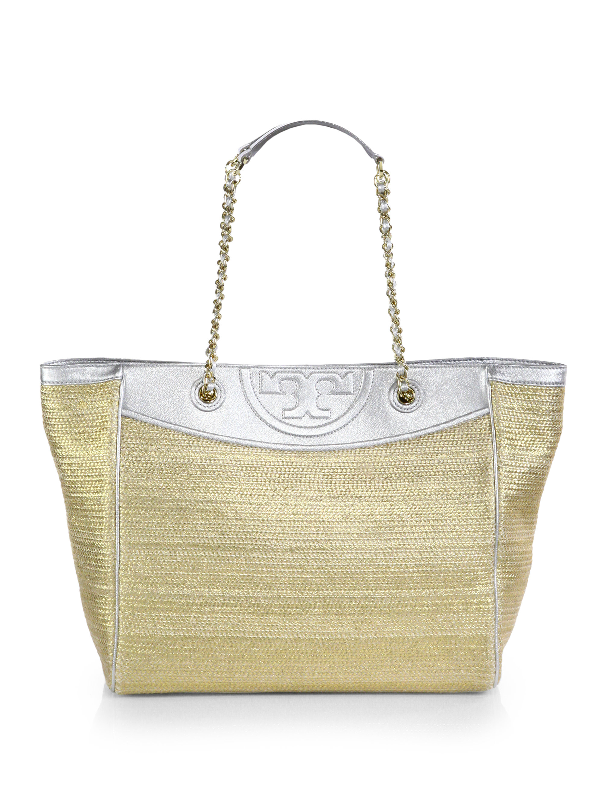 tory burch fleming metallic