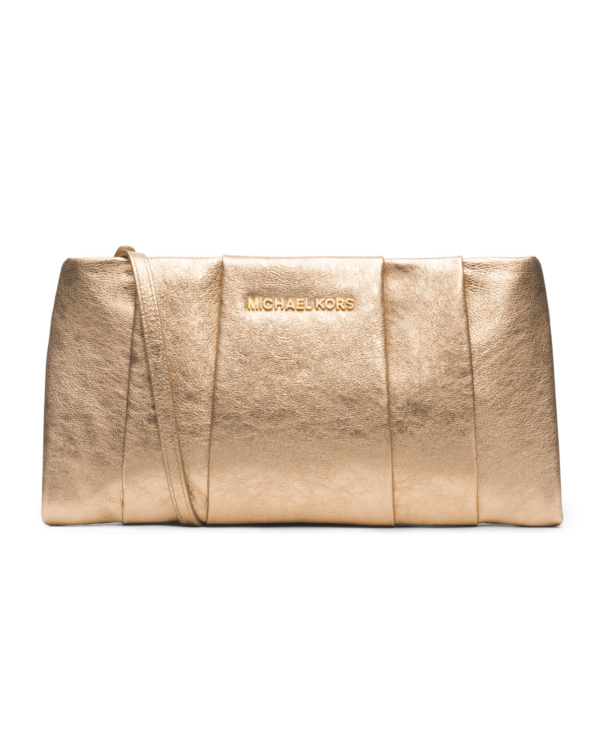 Michael Kors Michael Daria Metallic Clutch in Gold (PALE GOLD) Lyst