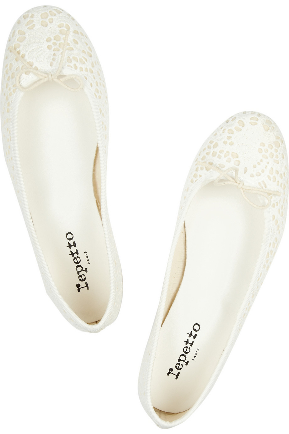 Repetto The Cendrillon Crocheted Lace Ballet Flats In White Lyst