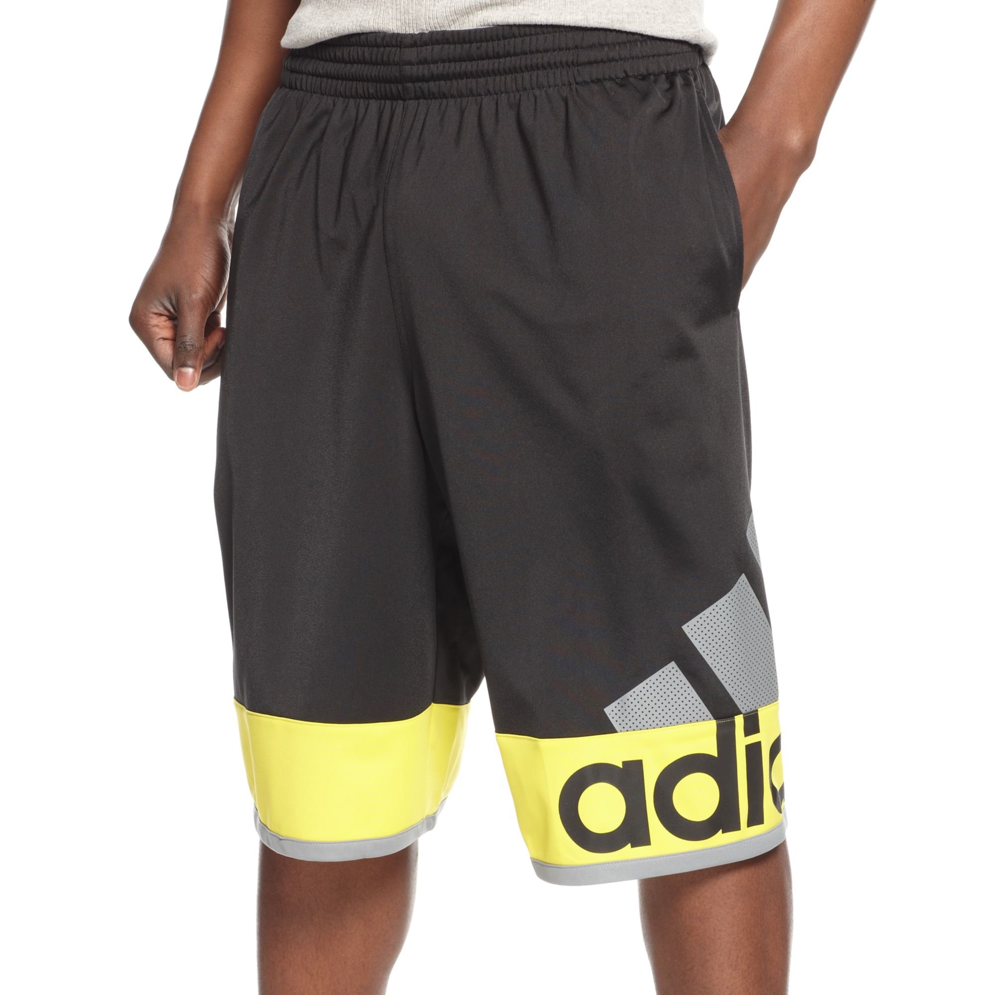 Adidas Crazy Fresh Shorts in Black for Men (BLACK/VIVID YELLOW) | Lyst