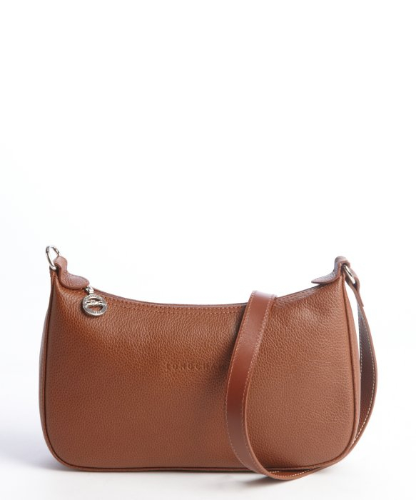 Longchamp Cognac Leather Crossbody Bag in Brown (cognac) | Lyst