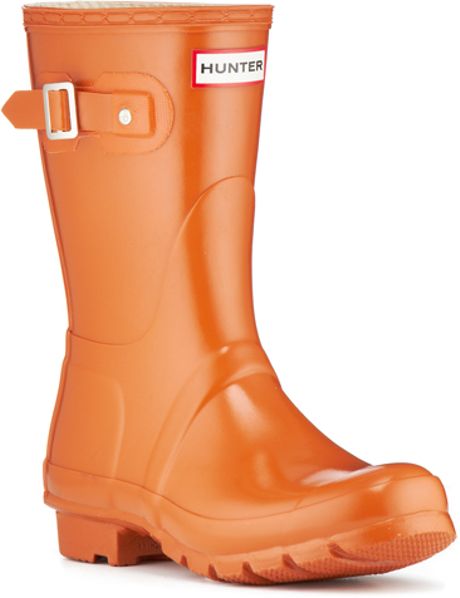 hunter rain boots orange