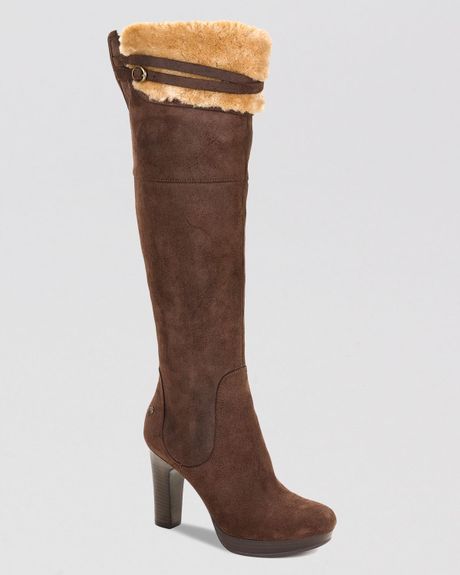 Ugg Ophira High Heel Over The Knee Platform Boots in Brown (Java ... Ugg Ophira High Heel Over The Knee Platform Boots in Brown (Java ...
