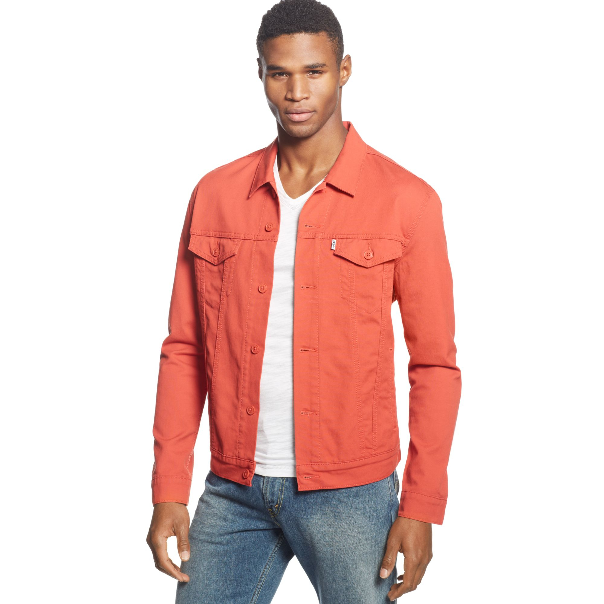 Levi's Relaxed Trucker Red Rock Cord Jacket in Red for Men (Red Rock