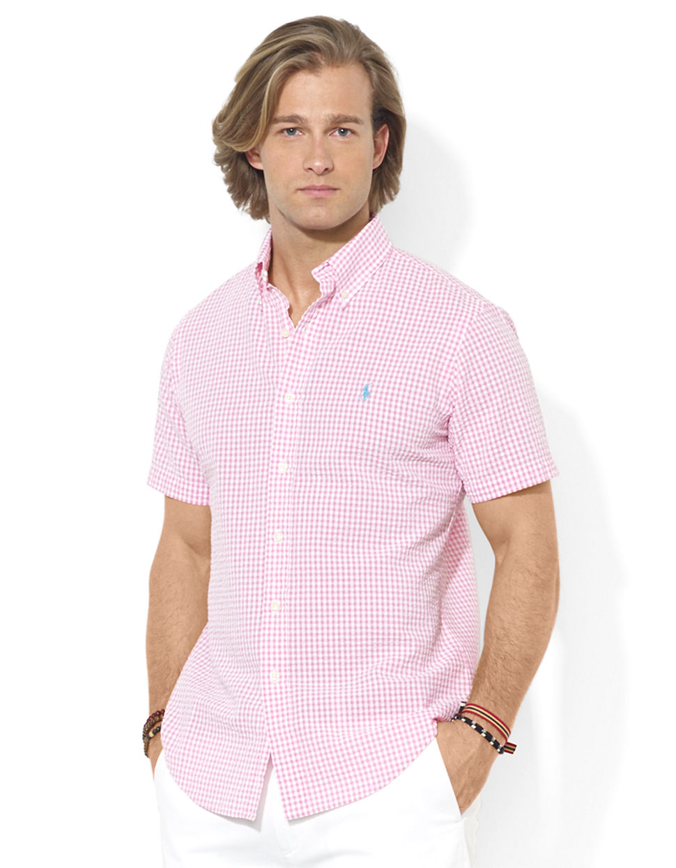 Polo Ralph Lauren ClassicFit ShortSleeved Checked Seersucker Sport
