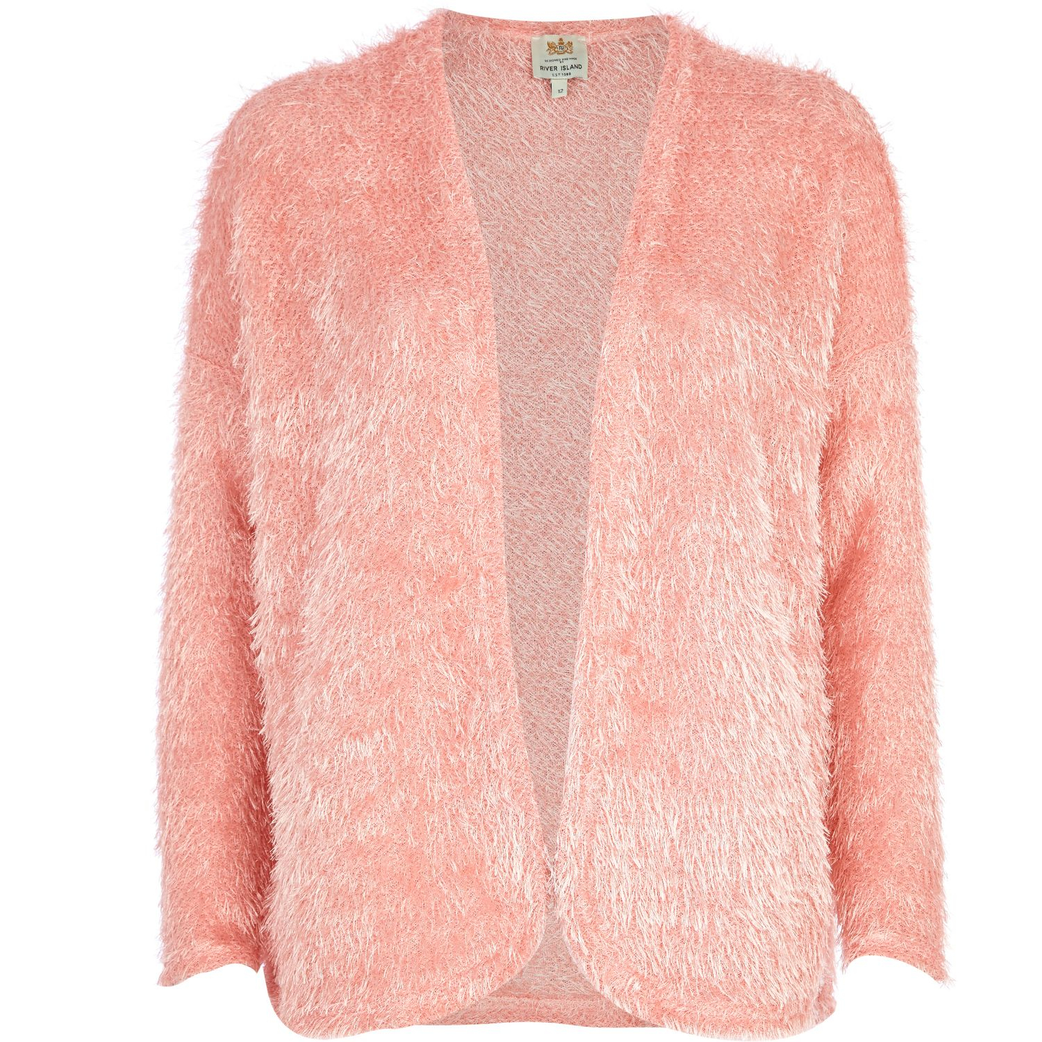 pink fluffy cardigan uk