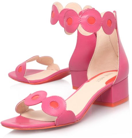 matchmade heel nine toe sandals block pink west open