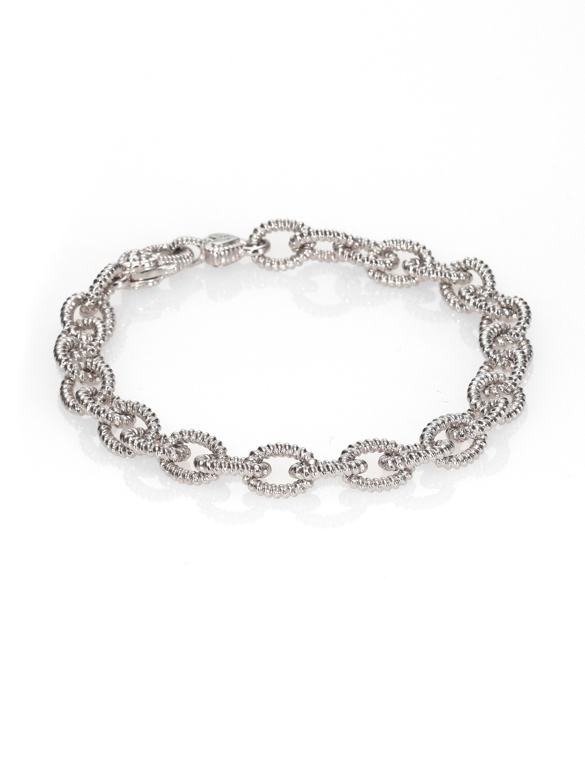 Judith Ripka Sterling Silver Classic Chain Link Bracelet in Silver