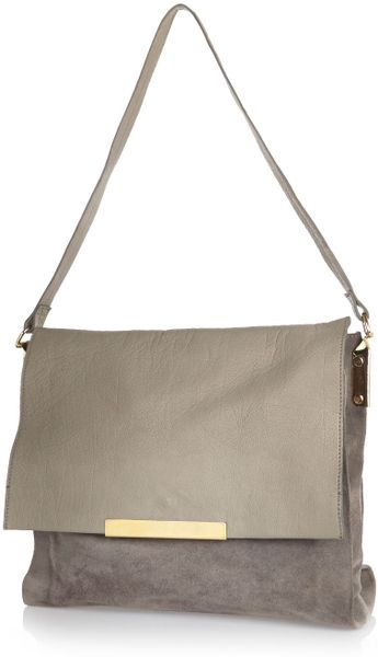 river island grey tote bag