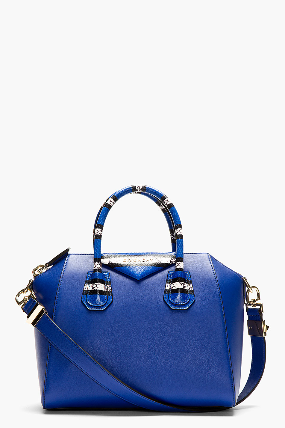 Givenchy Blue Leather Antigona Small Duffle Bag in Blue | Lyst