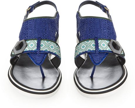 Nicholas Kirkwood Thong Sandal in Blue - Lyst