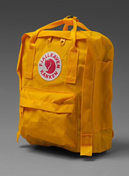 kanken backpack warm yellow