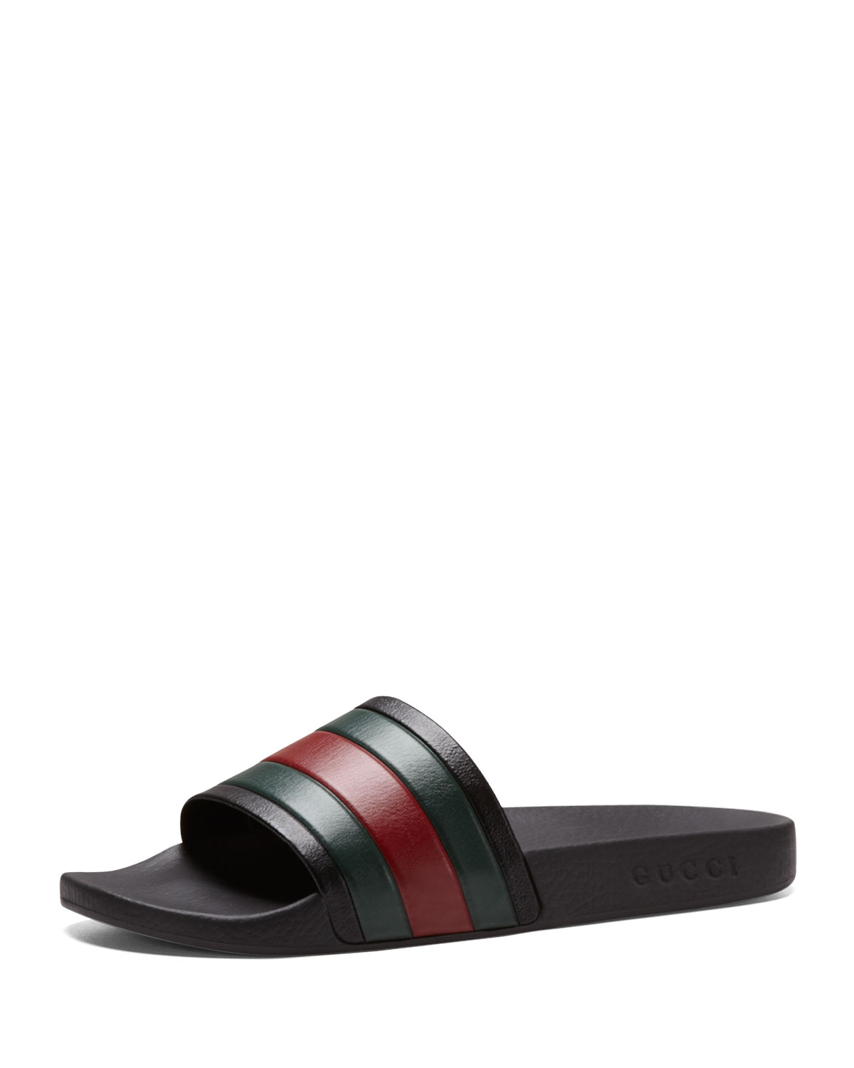 Gucci Pursuit '72 Rubber Slide Sandal in Black for Men | Lyst