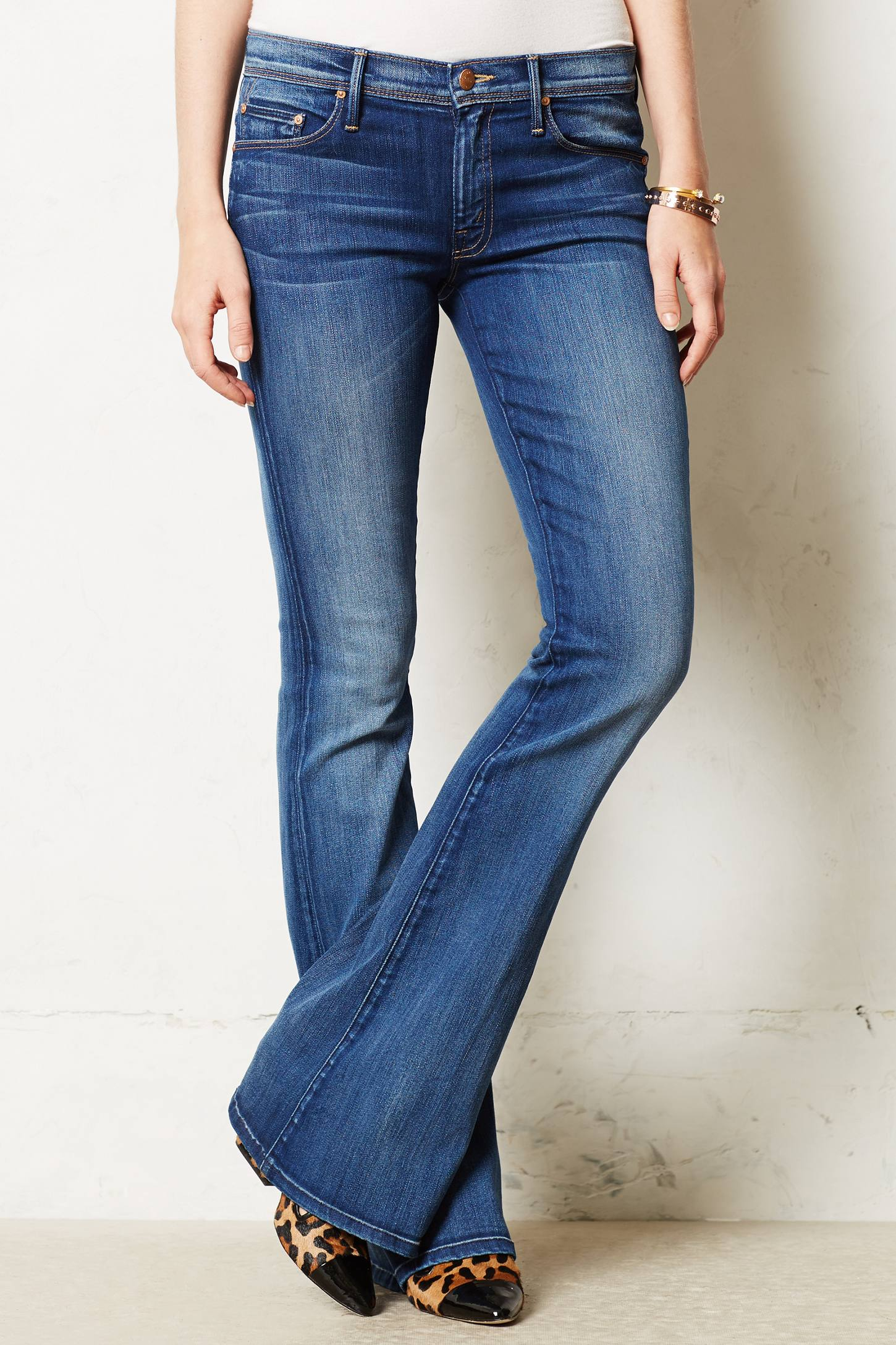 blue flare pants