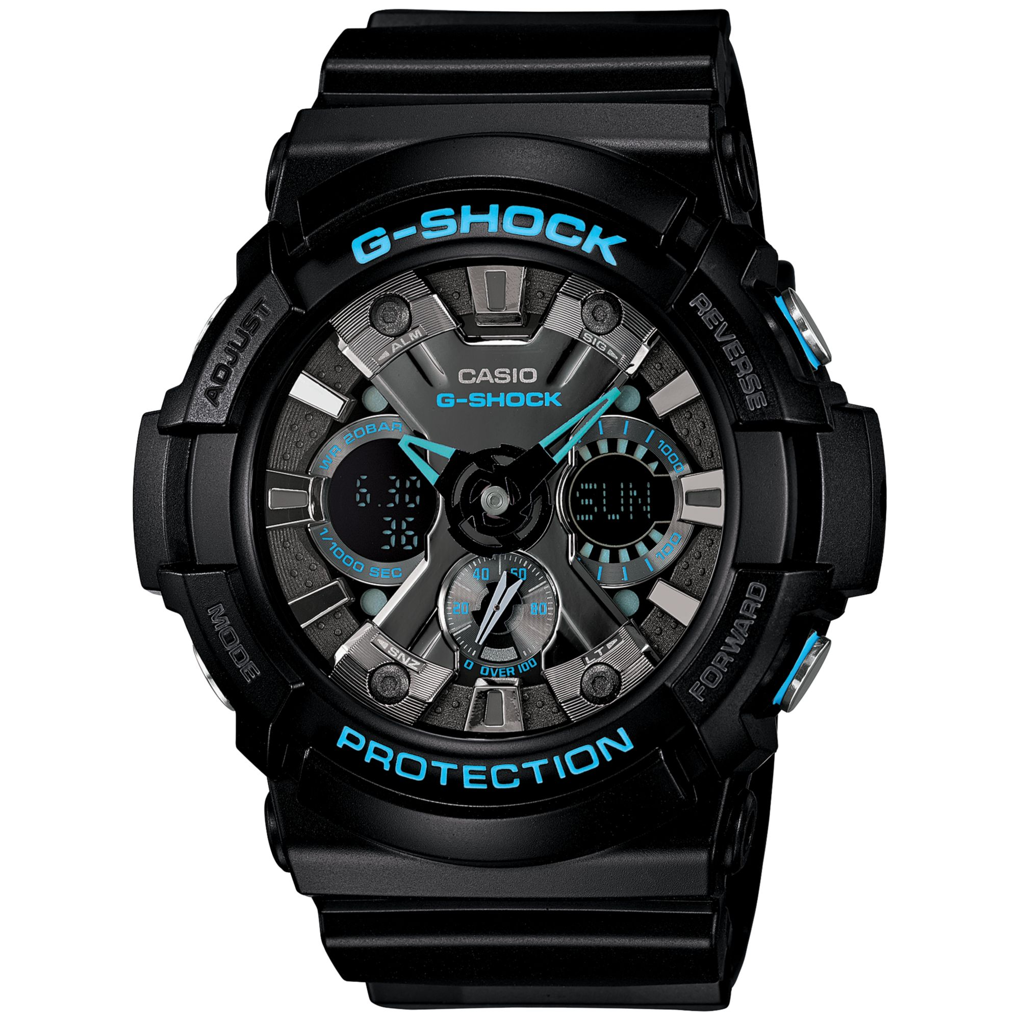 G-shock Men'S Analog-Digital Black Resin Strap Watch 55X53Mm Ga201Ba-1A in Black for Men | Lyst