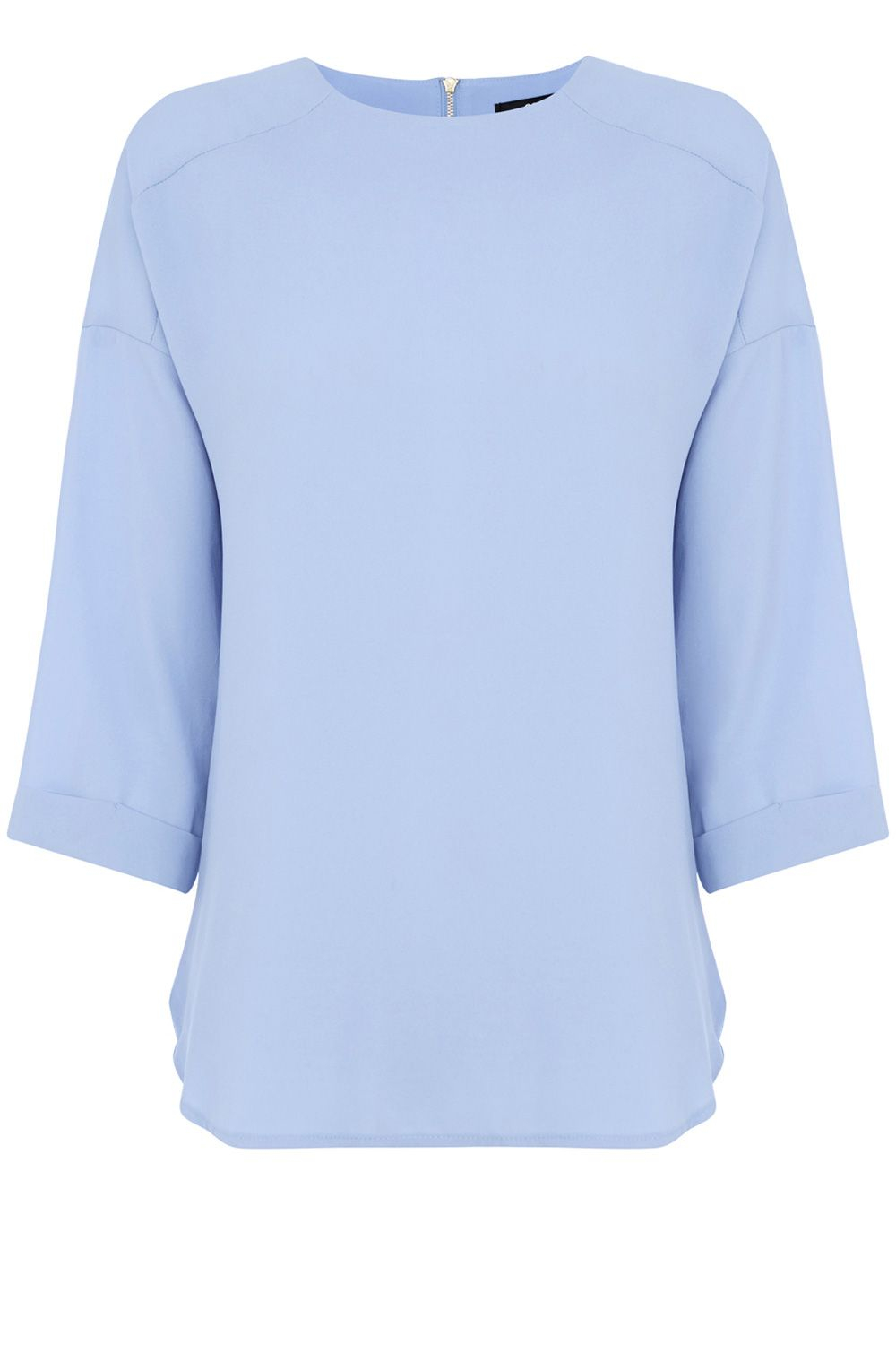 Oasis Drop Sleeve Woven Top in Blue Lyst
