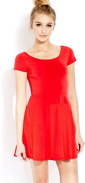 Forever 21 Darling Skater Dress in Red