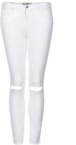 topshop white editor jeans