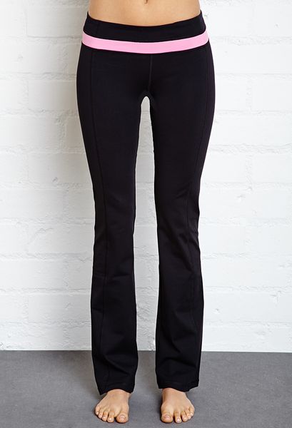 Forever 21 Colorblocked Fit Flare Yoga Pants in Pink (Blackpink ... Forever 21 Colorblocked Fit Flare Yoga Pants in Pink (Blackpink ...