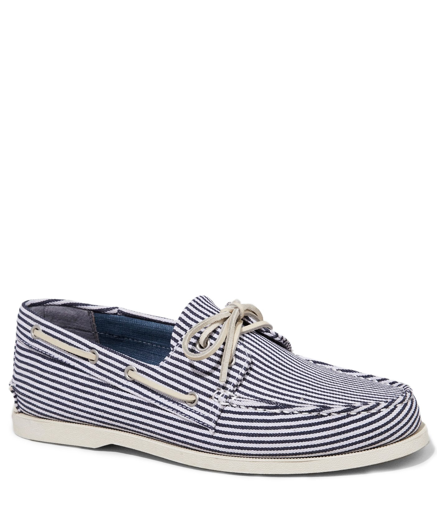 Express Striped Canvas Boat Shoe in Blue for Men Lyst