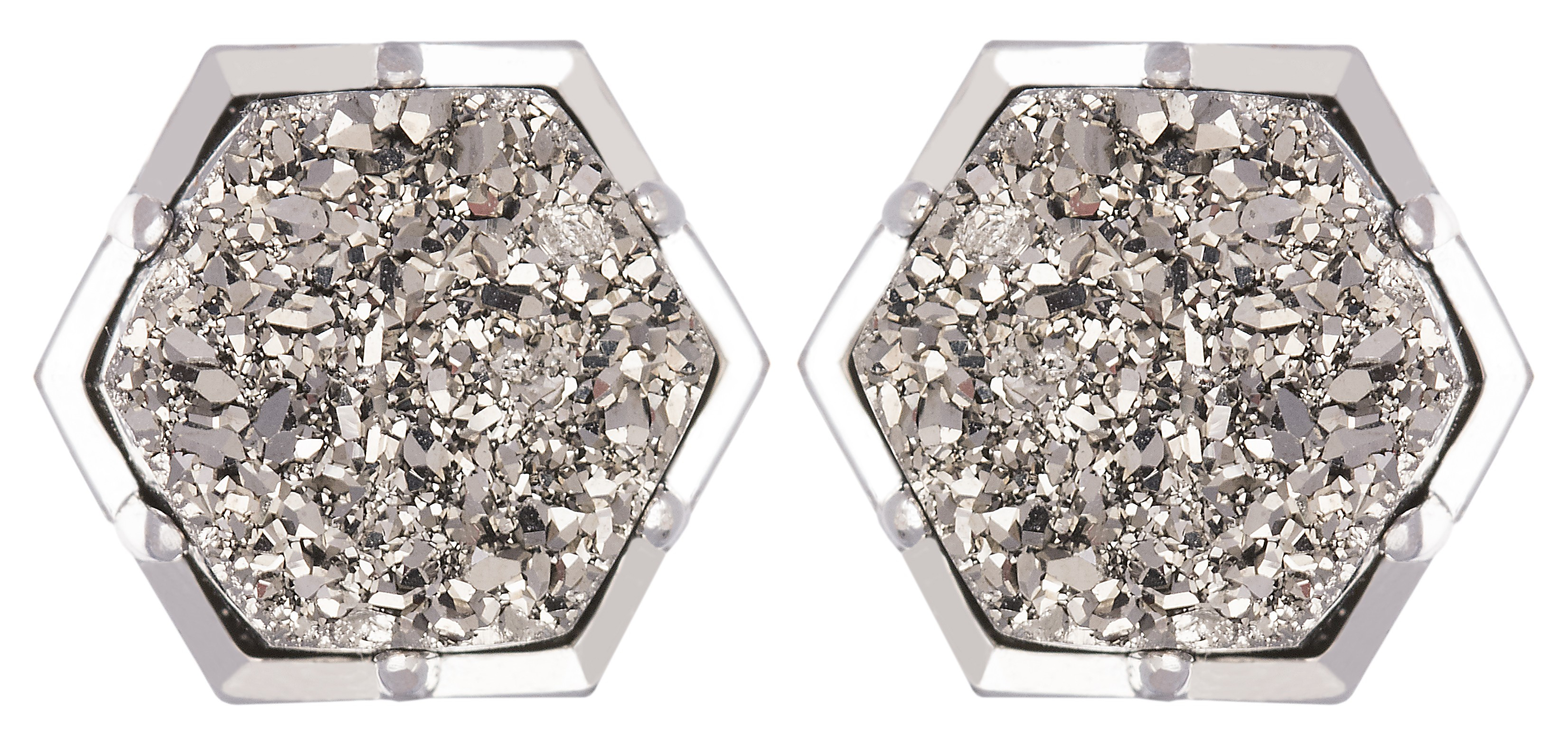 Kendra Scott Macy Earrings Platinum Drusy in Silver Lyst