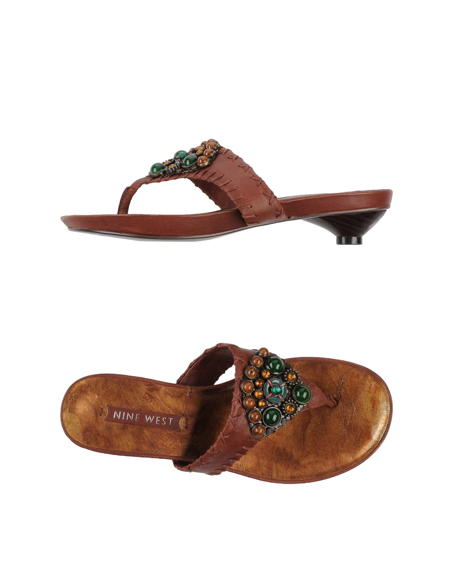 brown nine west sandals