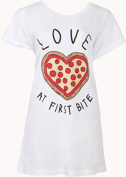 Forever 21 Pizza Lover Sleep Shirt in Red (WHITERED) | Lyst