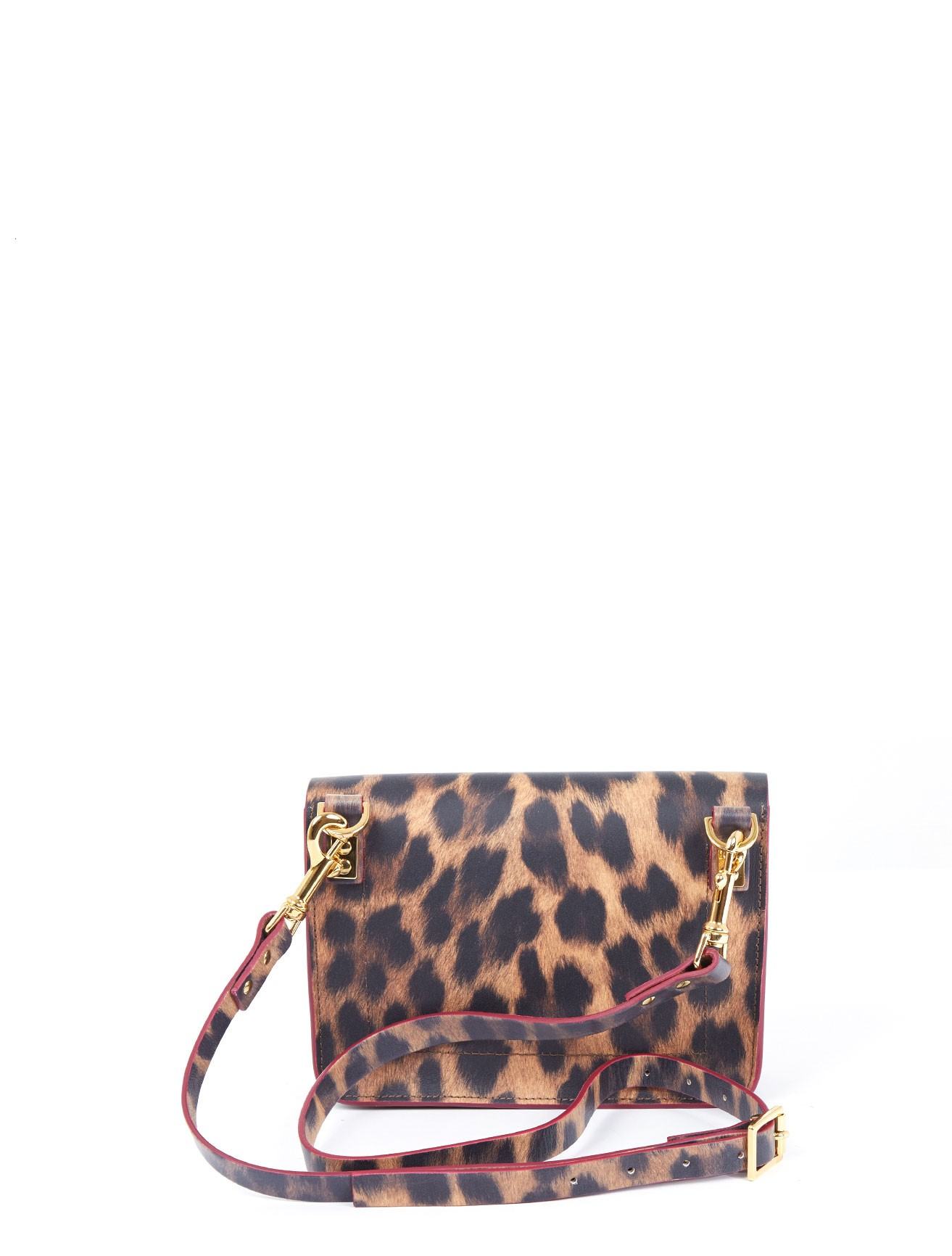 Sophie Hulme Leopard Print Crossbody Bag in Animal (LEOPARD)