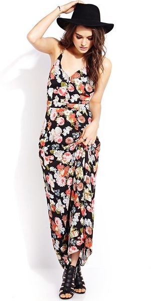 Forever 21 Vintage Sweet Maxi Dress in Black (Blackcoral) Forever 21 Vintage Sweet Maxi Dress in Black (Blackcoral)
