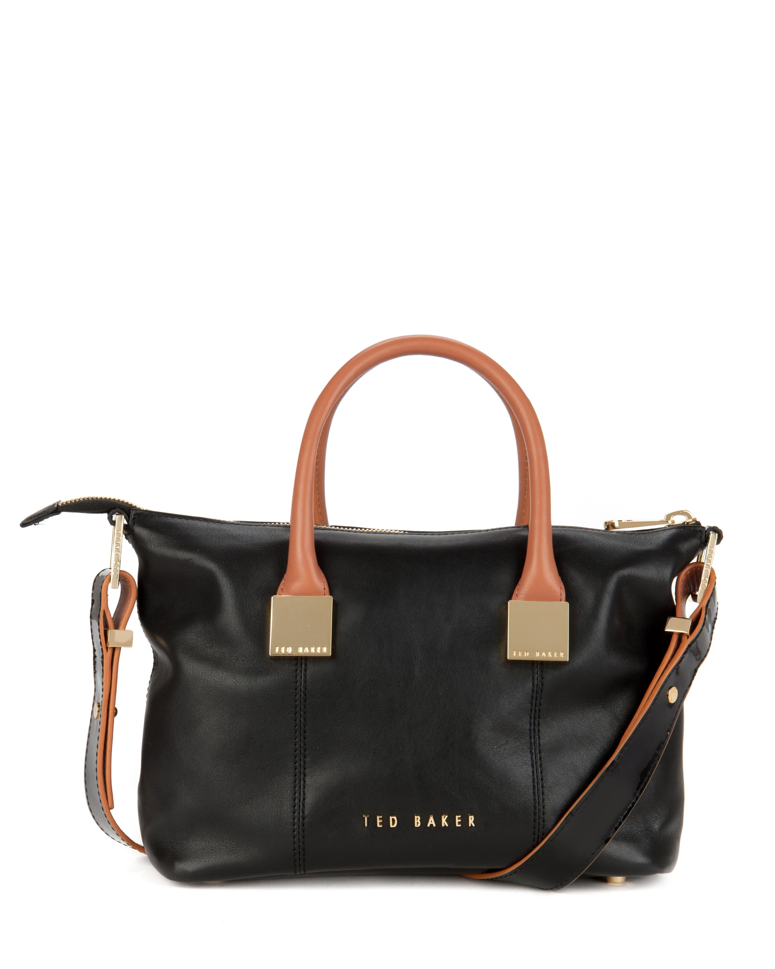 Ted Baker Felmar Small Leather Tote Bag in Black | Lyst